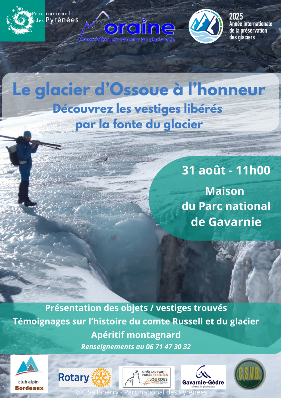 Présentation des vestiges du glacier Ossoue